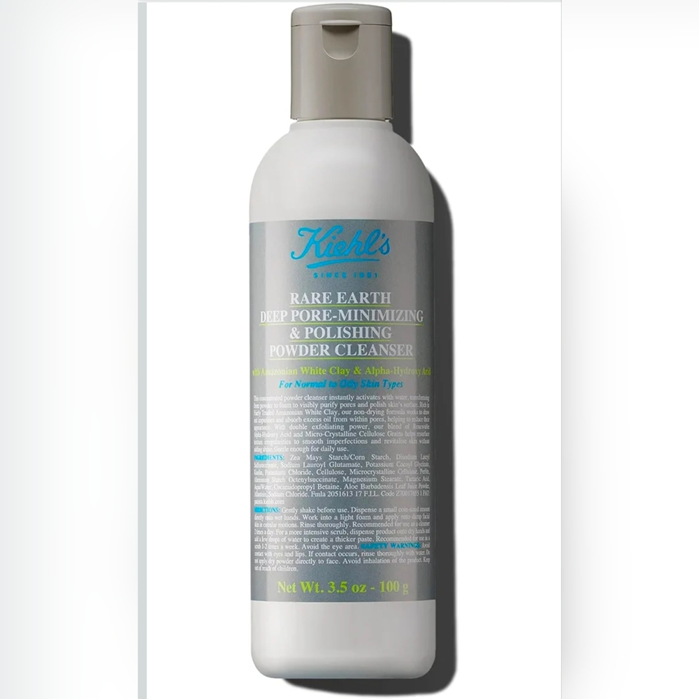 New~ Kiehl's Rare Earth Deep Pore Minimizing & Polishing Powder Cleanser